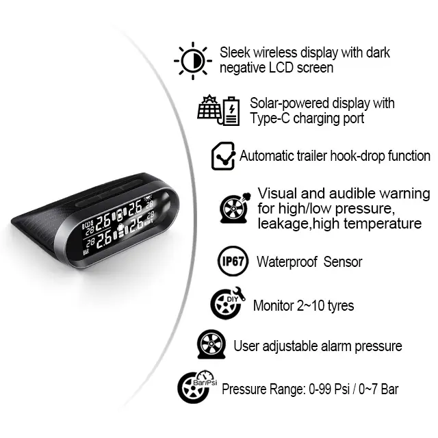 Système de surveillance de la pression des pneus sans fil d'approvisionnement d'usine TPMS pour voiture tous modes