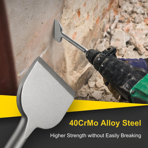 Sds cộng với đục Bộ 4 PCS-40CRMO hợp kim thép điểm, phẳng & rộng lưỡi cho gạch vữa xi măng gạch bê tông loại bỏ nề - Product Image 4