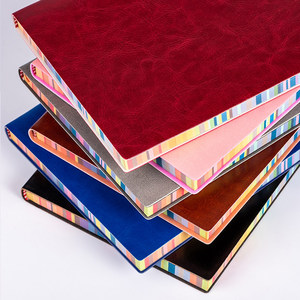 Color Arco Iris borde suave cuero PU cuaderno A5/A6/B5 logotipo personalizado impresión al por mayor diario Bloc de notas - Product Image 4