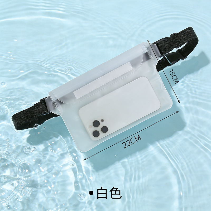 Waterproof Waist Bag with Extra Large Capacity - White