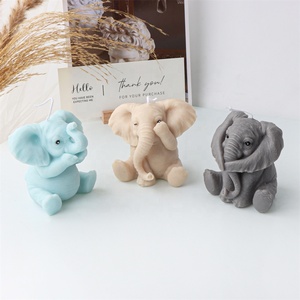 3D แม่พิมพ์เทียนรูปช้างนั่งไม่ฟังฟังเทียนแบบทำมือไม่พูด/ดูกลิ่นหอมของสัตว์สบู่เรซิ่นของตกแต่งบ้าน - Product Image 1