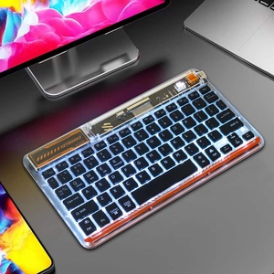 Popular nuevo Mini teclado RGB con interfaz USB teclado inteligente transparente para tableta teléfono inteligente Oficina portátil-regalo