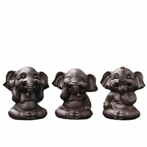 Don't Look, Don't <strong>Listen</strong>, Don't Tell Cute Three Elephant Aromatherapy Stove for Sale for Aromatic Healing - Product Image 1