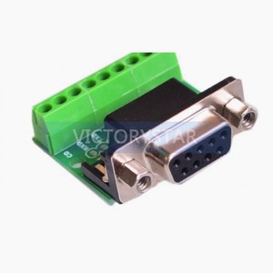 <strong>DB9</strong> male and female adapter screw terminal block 9pin 9hole RS232 RS485 conversion board sThe size of the wiring terminal with 9 - Product Image 1