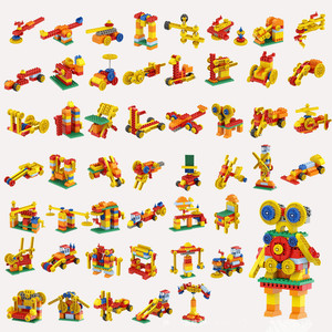 Bloques de construcción educativos Wange, diferentes niveles de dificultad, ladrillos DIY para niños, juguetes creativos hechos a mano, conexión de engranaje Variable - Product Image 3