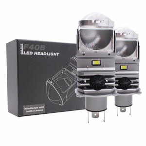 FSYLX F40B H4 Mini projektör led far süper yüksek güç 70w 10000lm yüksek ışın araba Led far ampuller fansız Lens farlar - Product Image 1