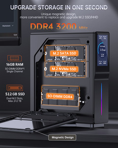 LEDディスプレイN100Intel Core MINI PC S1 DDR4 8G 128GSSDデスクトップ2 LANポートM.2NVMESSD4KゲーミングPC - Product Image 4