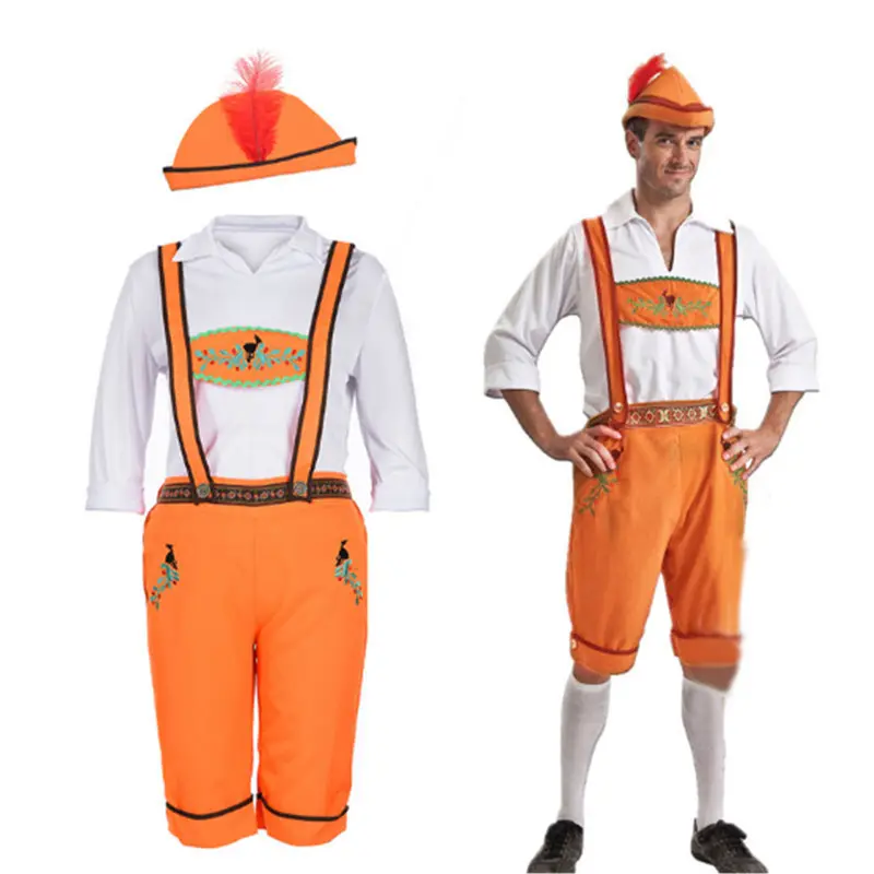 Disfraz de Oktoberfest Lederhosen Bavarian Octoberfest Festival alemán Cerveza Halloween para hombres Disfraces de cerveza Tallas grandes