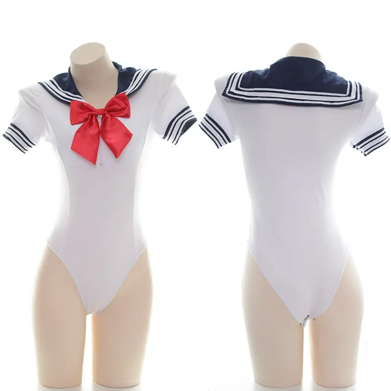 Fun Japanese uniform dead pool water sexy JK sailor suit swimsuit with chest cushion buckle open file