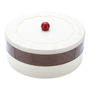 Choice Fun Contenedor apilable para aperitivos con divisores Cocina Sala de estar Bandeja de frutas secas Caja de dulces con asa Tapa Almacenamiento de alimentos - Product Image 5