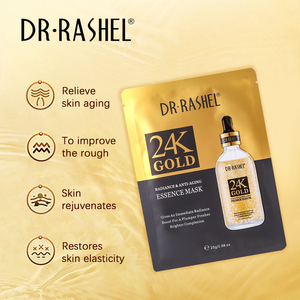 DR RASHEL için 24K altın Radiance Anti-Aging yüz maskesi fabrika kaynağı Mineral özü levha maskesi penetrasyon hidrasyon kollajen - Product Image 4