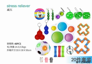 Antistres Fidget yumuşacık noel oyuncaklar Fidget Popet Advent takvim hediye kutusu sürpriz kör kutu - Product Image 6