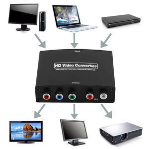 YPbPr to <strong>HDMI</strong> Converter <strong>Component</strong> to <strong>HDMI</strong> Adapter+R/L 5RCA RGB to <strong>HDMI</strong> Video Audio Converter Adapter