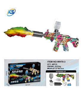 Yüksek hızlı M416 jel sıçramak Blaster oyuncak tabanca ile ışık ve duman susturucu M416 Blaster oyuncak silah Exw toptan - Product Image 2