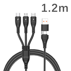 Sınır ötesi yeni PD 5 in 1 süper hızlı şarj hattı için Huawei için Samsung Apple cihazlar için 5A tip-c kulaklık ile TPE ceket - Product Image 6