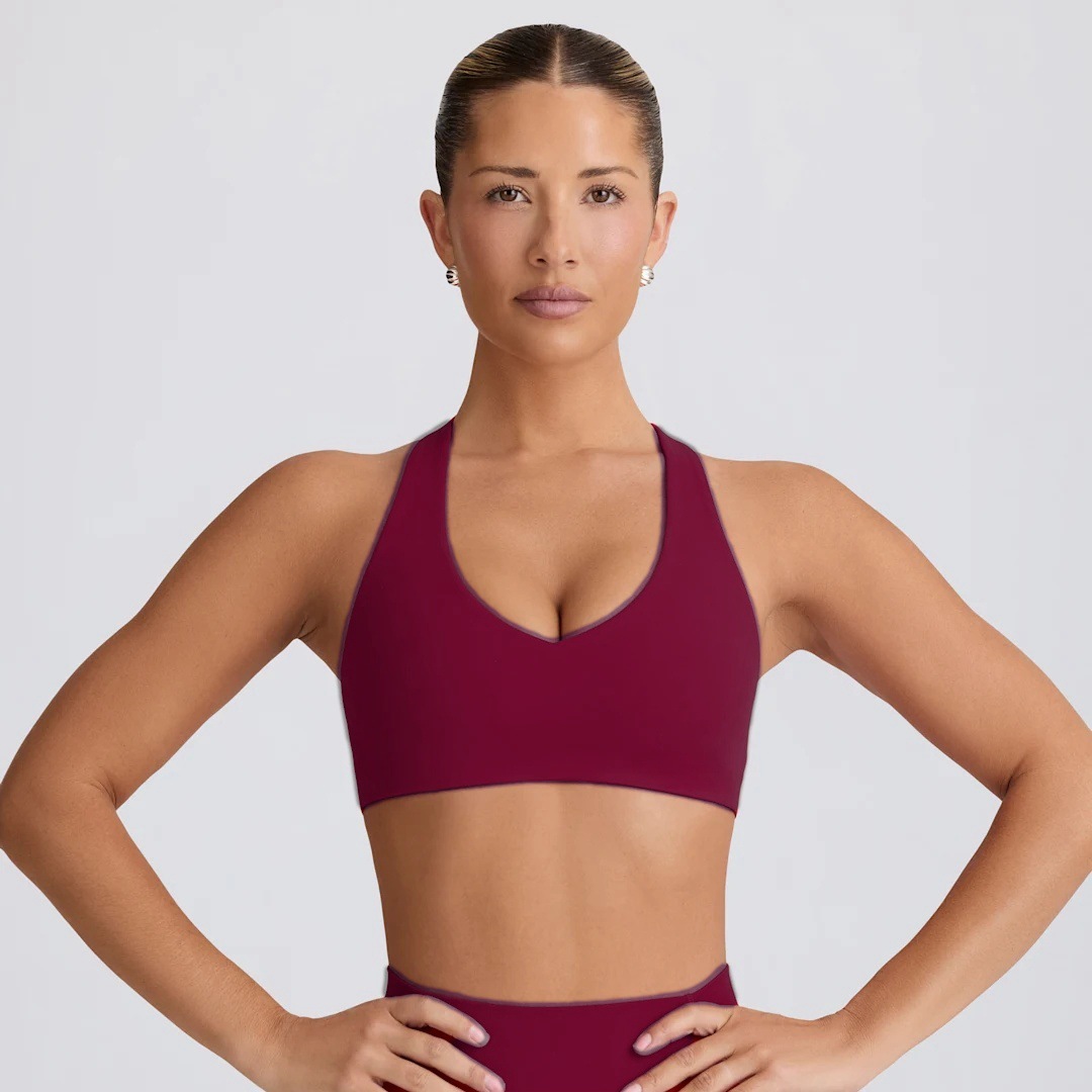 wine red bra