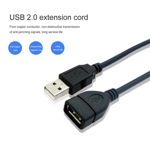 5ft USB 2.0 uzatma kablosu manyetik adaptörü ile erkek kadın örgü koruyucu bilgisayar yazıcı kamera USB cihazlar için - Product Image 2
