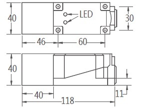 KJT Gute Qualität B40 IP67 Wasserdichter quadratischer NPN PNP NO NC-Ausgang Analoger Näherung sensorsc halter
