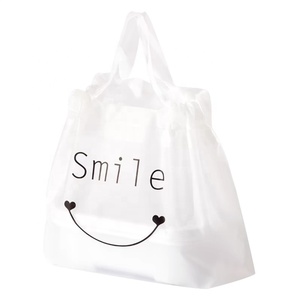 批发纯色PE拉绳拉手购物袋带拉绳塑料袋 - Product Image 3
