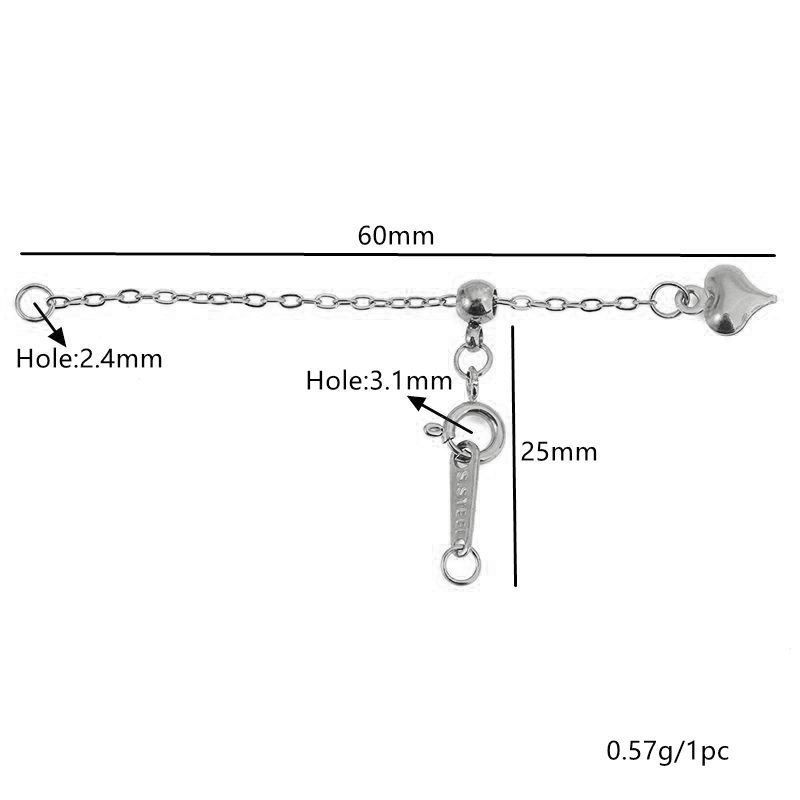 Steel-colored heart-shaped pendant