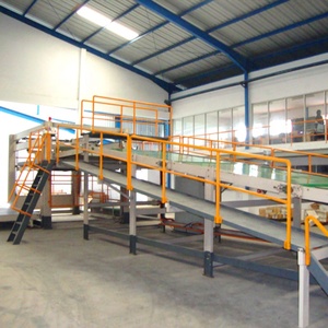De corrugación de línea de producción automática abajo apilador para caja de cartón