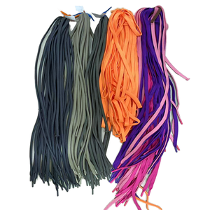 Cuerda plana personalizada con capucha, cuerda de cordones, cuerda de poliéster plana para prendas, sudaderas con capucha con aglet de metal - Product Image 1