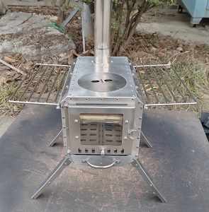 野营烹饪厨房快速组装便携式小型折叠帐篷炉燃木炉 - Product Image 6