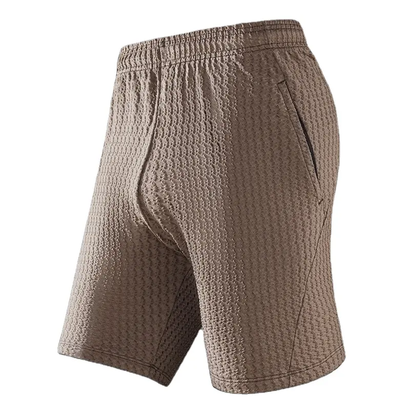 Shorts de seda gelo para homens, calça esportiva coreana capris versátil de cintura média, moda verão 2024, respirável