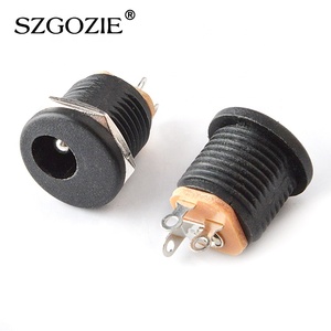 DC-022 ses jakı ve DC güç girişi fiş konnektörü 5.5 2.1mm bakır kontak soketi kalite DC soket güç girişi - Product Image 3