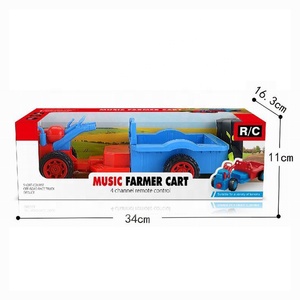 4CH RC traktö<span class=keywords><strong>r</strong></span> uzaktan kumanda çiftçi araba oyuncak müzik ile çocuklar için 1200 mah pil rc oyuncak