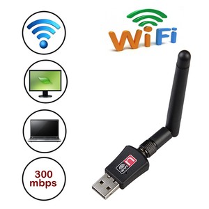 Schede di rete Wireless da 300Mbps 2.4Ghz Dongle Wifi adattatore Wifi USB per schede di rete esterne per computer PC adattatore wifi - Product Image 2