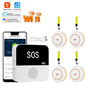 无线WiFi老年人护理员寻呼机紧急呼救按钮紧急呼救医疗警报系统老年人在家 - Product Image 6