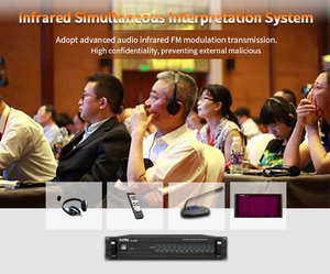 Unidad de consola de interpretación simultánea, sistema de traducción de conferencias infrarrojo, antiinterferencia, multilenguaje, 12 canales - Product Image 2