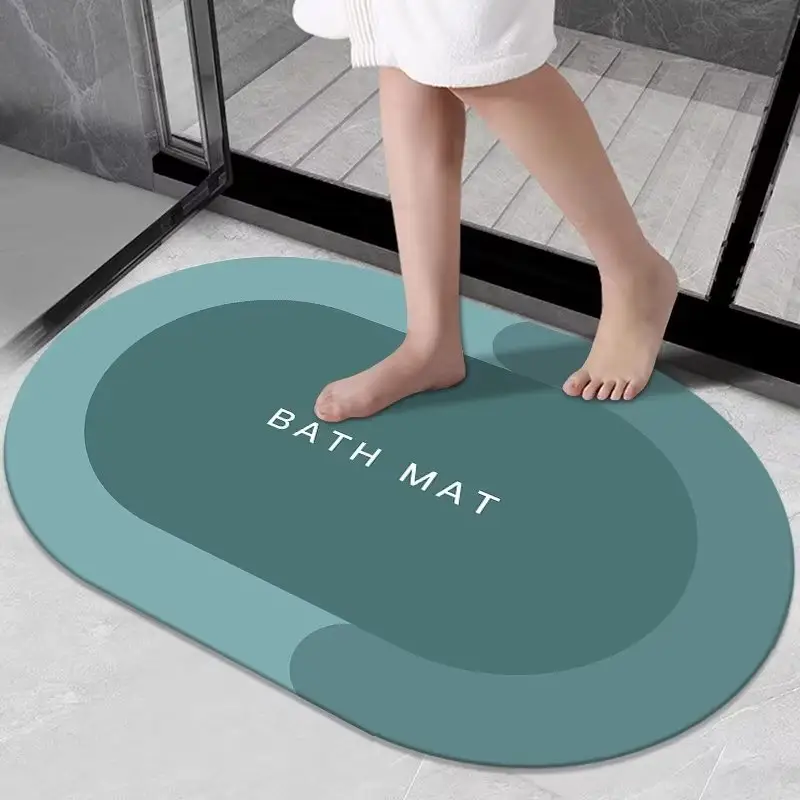 Tamanho personalizado Rodada Super Absorvente Banho Mat Secagem Rápida Diatom Lama Banheiro Tapete
