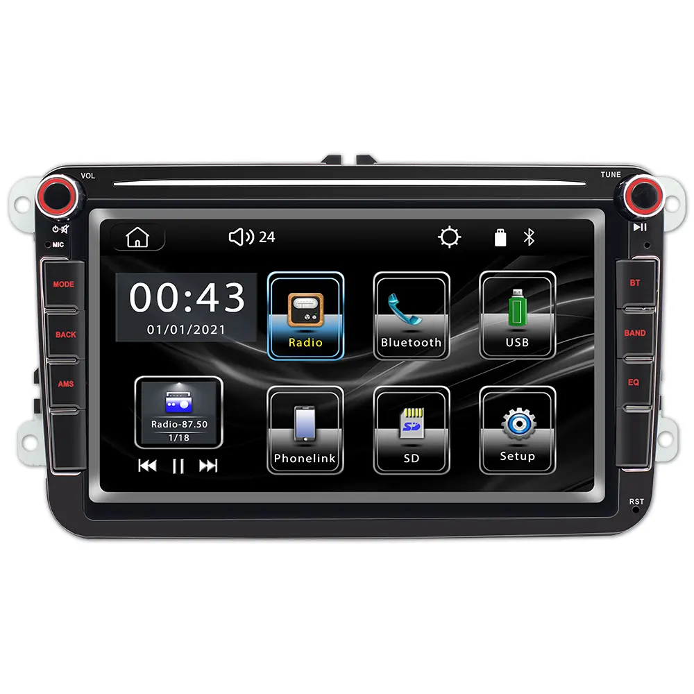 Воспроизводитель dvd para coche con bluetooth VK 8 дюймов din емкостный экран mp5 плеер с carplay android