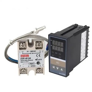 REX-C400 Digital PID <strong>Temperature</strong> <strong>Controller</strong> Thermostat + <strong>SSR</strong> 40DA/Relay <strong>Output</strong> + K Thermocouple 1m Probe +Heat Sink - Product Image 2