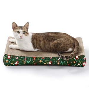 2 Sides <strong>Use</strong> Corrugated Paper Bulk Production Cat Scratch Protector Mat Cat Scratcher Pad - Product Image 3