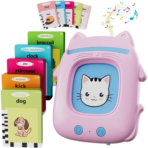 Máquina de aprendizaje para niños, tarjetas Flash parlantes, libro de audio electrónico para niños de jardín de infantes, aprendizaje de inglés, alemán, español y francés - Product Image 1