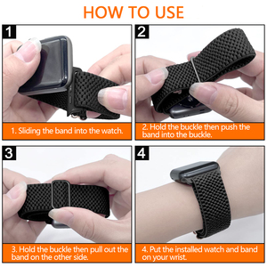 Correa de nailon deportiva elástica trenzada compatible con correa para Apple Watch Series 10 9 8 7 SE 6 5 Ultra 2 - Product Image 5