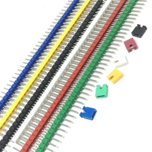 2,54 40-polige 1x 40-einreihige, zerbrechliche Stift leiste und Überbrückung blöcke für Arduino Colour ful 2,54mm - Product Image 6