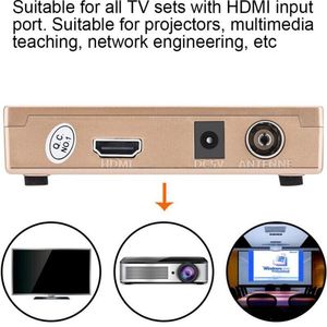 <strong>Analog</strong> TV Receiver with Remote Control for Projectors Multimedia Teaching Network Engineering RF to HD Converter Adapter - Product Image 4