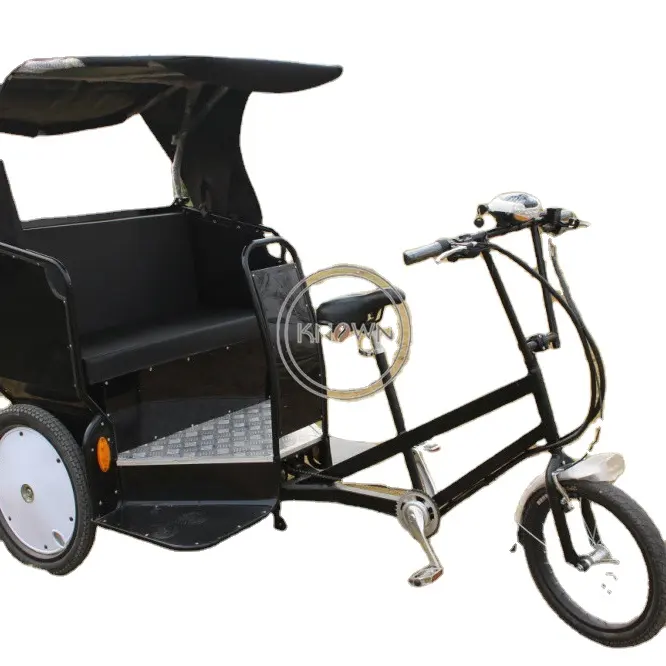 2023 Hot Verkopen Elektrische Elektrische Mini Outdoor Volwassen Driewieler Retro Koffie Fiets Driewielige Fiets Bakfiets Volledig Geverfde Driewieler