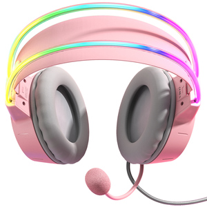 Pink X15 Pro Gaming Headsets <strong>Computer</strong> Headphone Glow RGB for PS4 XBOXONE Switch PC Smart Phone <strong>Game</strong> - Product Image 1