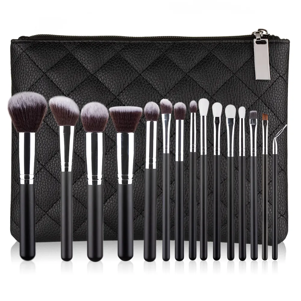 Professional 15pcs Makeup Brushes Classic Power Brush Make Up Beauty Tools Soft Synthetic Hair Private Label Makeup Brush Set