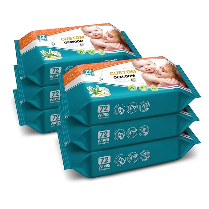 Wipe Factory Lingettes écologiques non tissées sûres pour bébé Lingettes en bambou biologique pour bébé