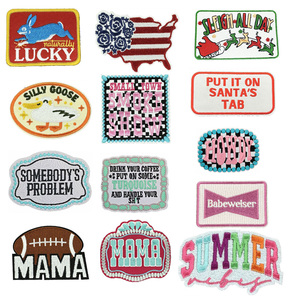 Hotsell Iron on Embroidery Lucky Howdy Mama Somebody's <strong>Problem</strong> Put in on Santa's Tab Patch for Outdoor Overcoat Hat Decoration - Product Image 1