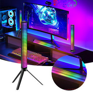Yüksek kalite ucuz fiyat şarj edilebilir RGB ses kontrolü LED müzik seviyesi ışık pikap lamba ritim müzik ışıkları - Product Image 1