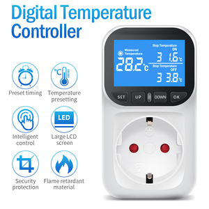 Portable Intelligent Power <strong>Timer</strong> Switch Socket Digital EU Plug Thermostat <strong>Temperature</strong> <strong>Controller</strong> for Refrigerator - Product Image 2