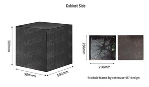 P2.5定制尺寸全彩室内室外高清发光二极管立方体/立方5面魔方创意立方体发光二极管显示器防水 - Product Image 4