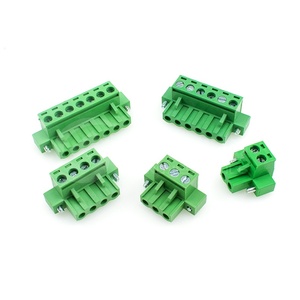 2EDGKM Bloque de terminales verde enchufable de 5,08mm con conector de terminal de PCB fijo de brida 2P-12P - Product Image 1